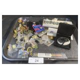 Souvenir Pins, Bracelet, Lighter.