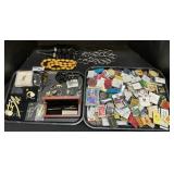 Advertising Matchbooks, Costume Jewelry, Pen.