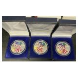 3 .999 Fine Silver Full Color Walking Liberty Coin