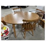 Nice Maple Dining Table, (3) Chairs.