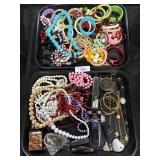 Lot Of Costume Jewelry, Pocket Knives, Watches.