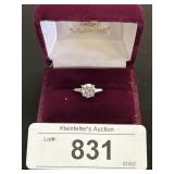 14k Gold Cubic Zirconia Engagement Ring.