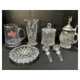 Waterford Decanter Lids, Crystal Pitchers & Jar.