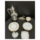 Lenox Bowl, Nippon & Minton Plates, Coffee Pot.