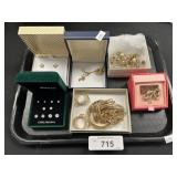 Tray Of Nice Jewelry, Earrings & Necklaces.