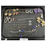 Sterling Silver Golf Pin & Costume Jewelry.