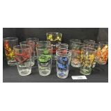 Hazel Atlas Car Tumblers, Character Glasses.