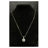 14 KT Gold Necklace Chain W/Diamond Pendant.