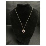 14 KT Gold Necklace W/Heart Pendant.