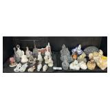 Chicken & Rabbit Figurines, Bells, Japan Figures