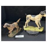 2 Cast Iron Dog Door Stoppers