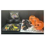 Vintage Halloween Buckets, Costume, Die Cut Decor.