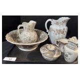Transferware Pitcher & Basin.