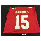 Patrick Mahomes Autographed Jersey.