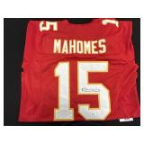Patrick Mahomes Autographed Jersey.