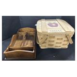 Baskerville Apple Basket & Wooden Serving Tray.