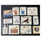 12 Hand Painted Slate Welcome Signs.