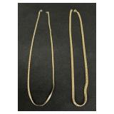 2 Snake Chain Necklaces.