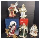 5 Santa Figures.