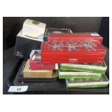 Napkin Rings, Tablecloth Holders, Bottle Stoppers.