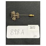 14K Gold Butterfly Hat Pin.