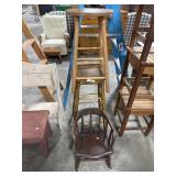 (2) Wooden Bar Stools, Hitchcock Style Child