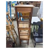 (3) Slatted Pine End Tables.