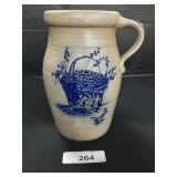 Rowe Pottery Works Blueberry Basket Pitcher.