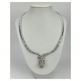 14KT Gold Diamond Sitting Panther Choker.