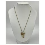 14KT Gold Angel Pendant Necklace.