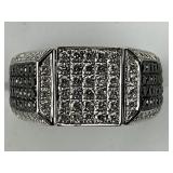 14KT Gold Effy  Black & White Diamond Ring.