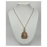 18KT Gold LeVian Opal & Diamond Pendant Necklace.
