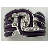 Sterling Silver Belle Etoile Cubic Zirconia Ring.