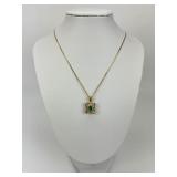 18KT Gold Emerald & Diamond Ballerina Necklace.