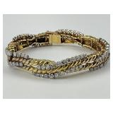18KT Gold French Diamond Bracelet.