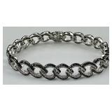 14KT Gold Marquis Link Diamond Bracelet.