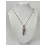 14KT Rose Gold Effy Diamond Leopard Pendant.