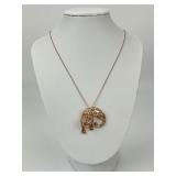 14KT Rose Gold Effy Panther Pendant Necklace.