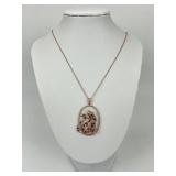 14KT Rose Gold Effy Diamond Leopard Necklace.