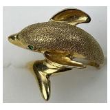 Yellow Gold Dolphin Ring.