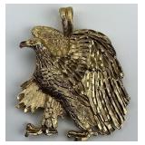 Large Gold Eagle Pendant.