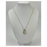 14KT Gold Baroque Pearl Pendant Necklace.
