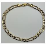 10KT Gold Figaro Bracelet.