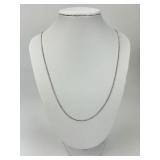 14KT White Gold  Fine Rope Chain.