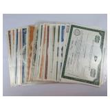 30 Company Stock Certificates.