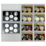 2 Quarter Proof Sets & 8 Presidential Dollar Sets.