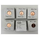 30 1987-2009-S Penny Proofs.
