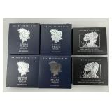 4 99.9%Silver U.S. Mint Peace Dollars.