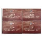4 United States Mint Silver Proof Sets.