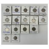 72 1930s-1990s Error Nickels.